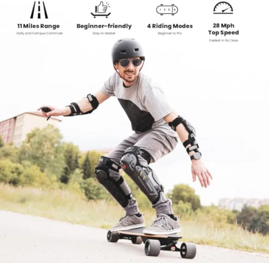 Meepo Campus V5/Envy E-Skateboard – 29 MPH, 4-Speed Control, Remote Included | Lightweight & Portable Handle Design